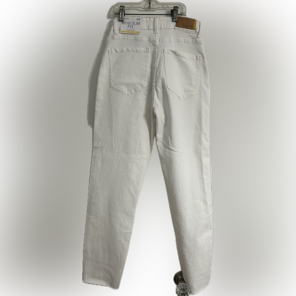 STRADIVARIUS MOM SLIM FIT WHITE JEANS - Picture 2 of 12
